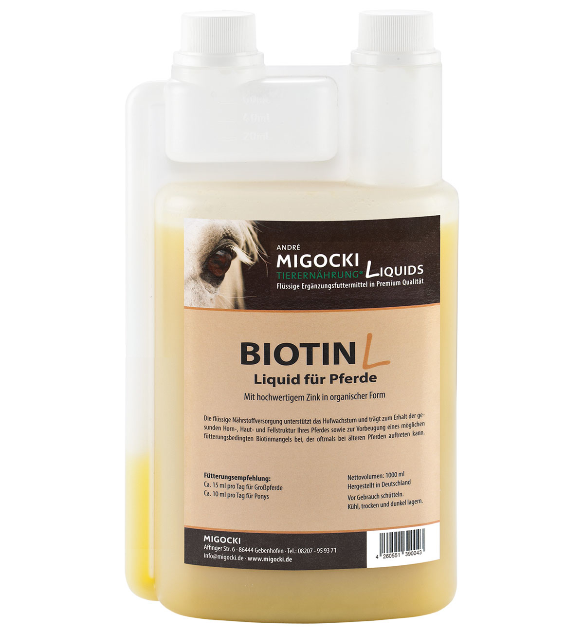 Biotin für Pferde flüssig mit Zink