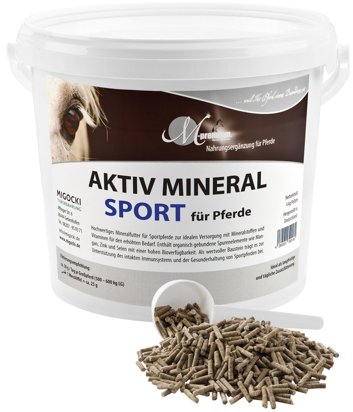 Produkt Aktiv Mineral Sport mit Mangan pelletiert
