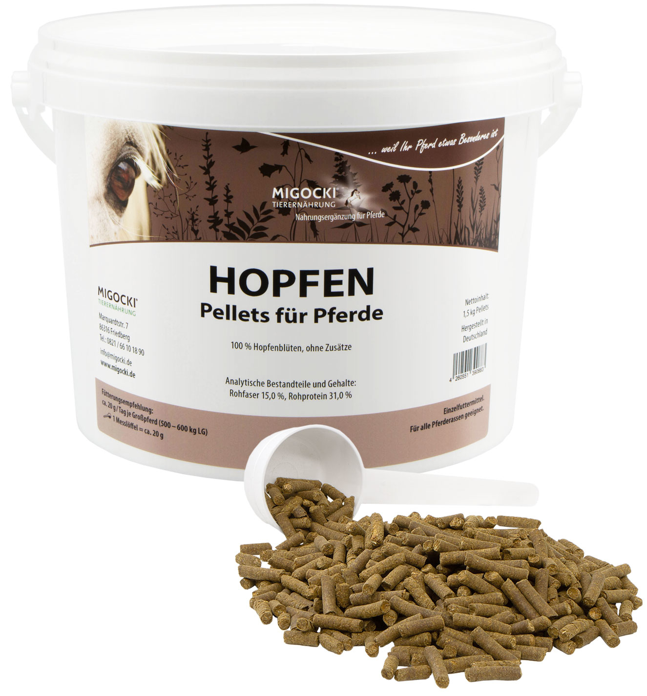 Produkt Hopfen für Pferde pelletiert