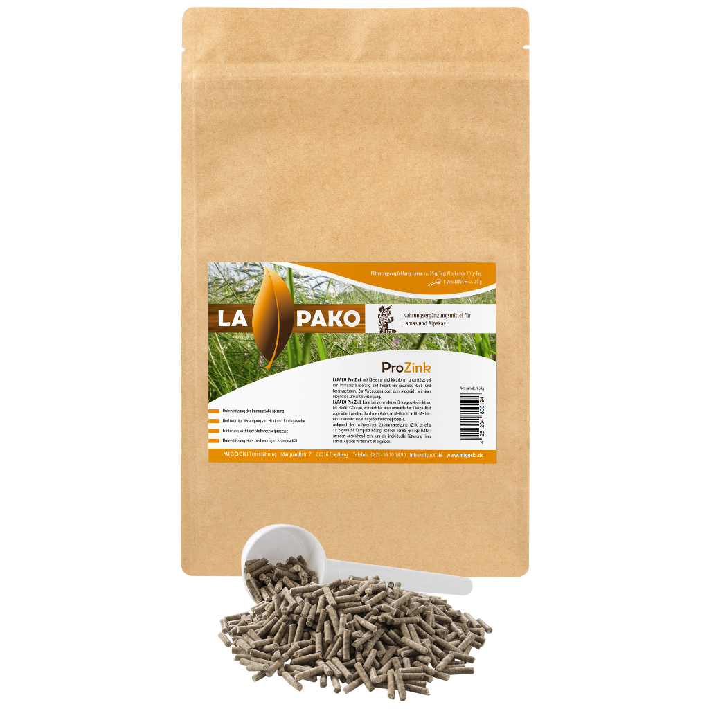 Produkt Lapako Pro Zink Alpakafutter pelletiert