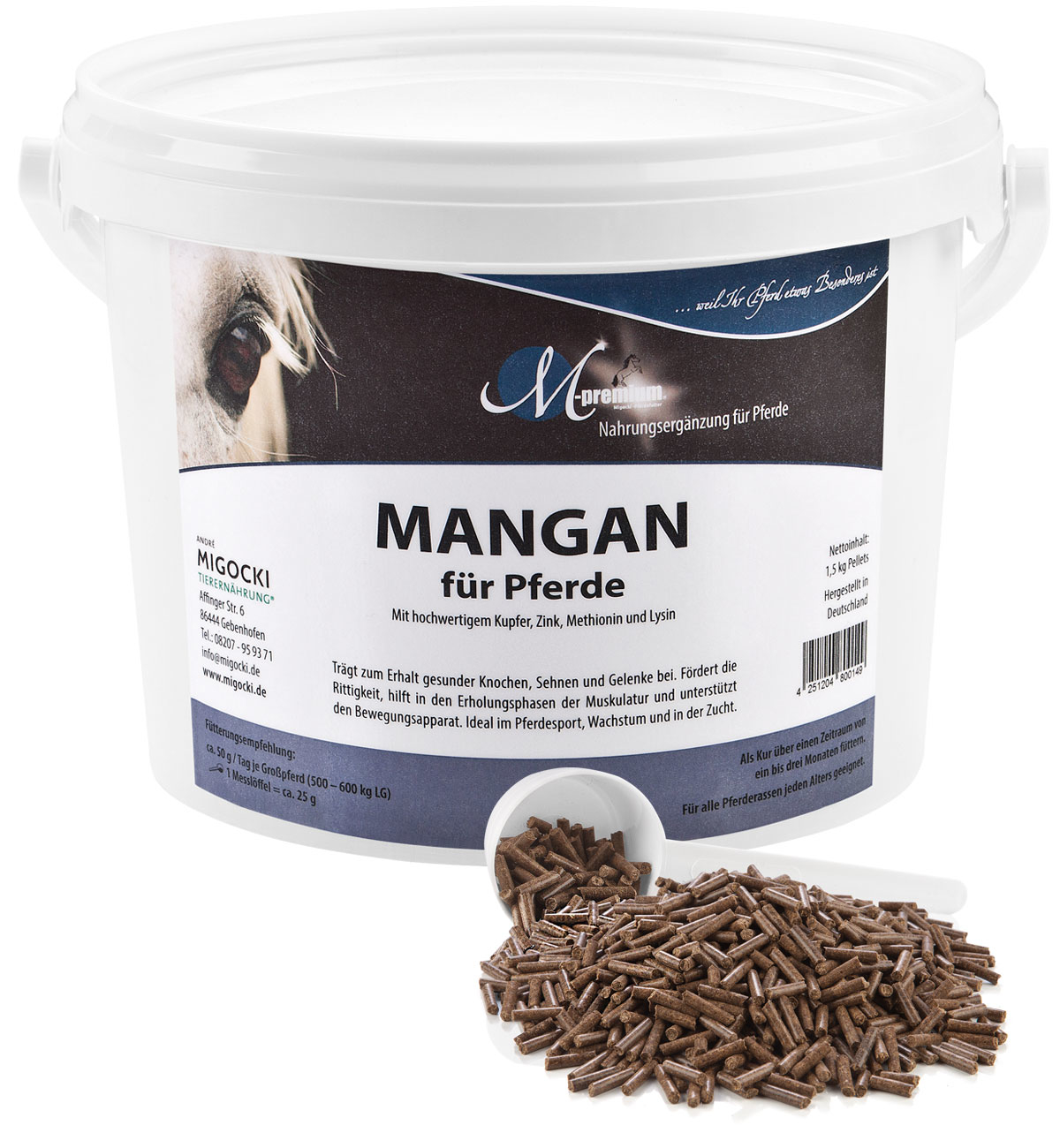 Produkt Mangan Pferdefutter pelletiert