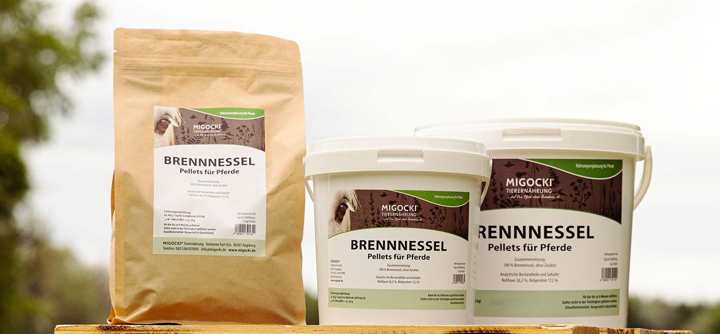 Brennnessel Kräuter-Pellets für Pferde 