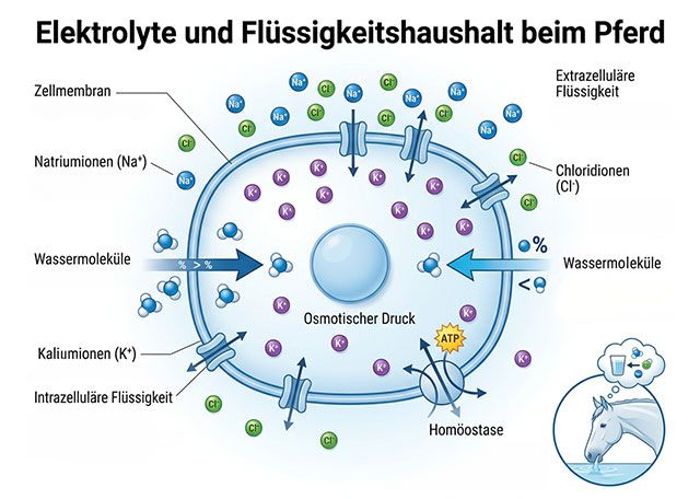 Welche gesundheitliche Rolle spielt Elektrolyte bei Pferden?
