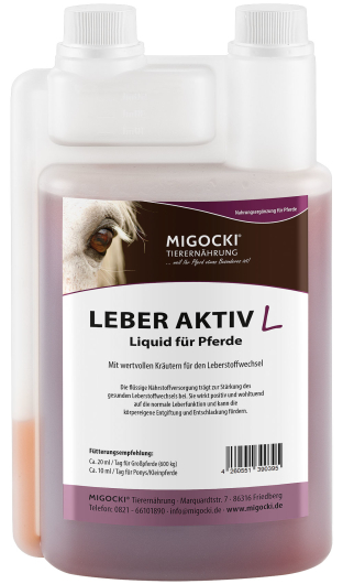 LEBER AKTIV Liquid f&uuml;r Pferde - Entgiftung &amp; Leberstoffwechsel 1000 ml