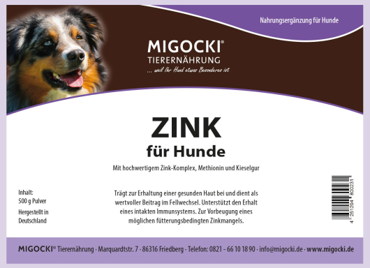 MIGOCKI Hund ZINK Ideale Ergänzung im Fellwechsel, 20,75 €