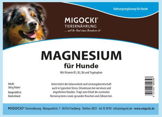 kollision Anmeldelse George Stevenson Magnesium für Hunde - MIGOCKI Tierernährung, 20,75 €