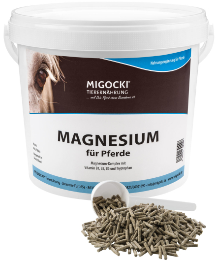 MAGNESIUM für Pferde mit Tryptophan und Vitamin-B-Komplex (Pellets) 4,5 kg Eimer