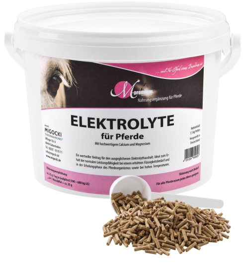 ELEKTROLYTE für Pferde - Mineralstoffe für den Elektrolythaushalt 1,5 kg Eimer