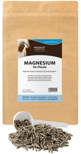 MAGNESIUM für Pferde – Pellets mit Tryptophan & Vitamin-B-Komplex 1,5kg