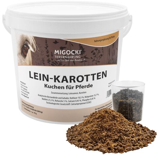LEIN-KAROTTEN KUCHEN für Pferde - Kräuter Verdauung