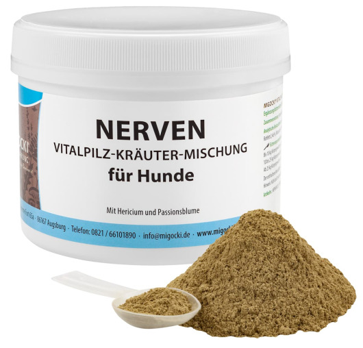 Vitalpilze NERVEN – Vitalpilz-Kräuter-Mischung für Hunde